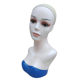 Max Female Mannequin Head Manikin Bust Stand for Wig Hat Jewelry Display Blue