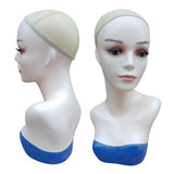 Max Female Mannequin Head Manikin Bust Stand for Wig Hat Jewelry Display Blue