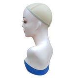 Max Female Mannequin Head Manikin Bust Stand for Wig Hat Jewelry Display Blue