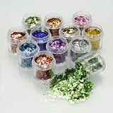 Maxbell Holographic Chunky Festival Glitters Sequins for Face Body Hair Nails  Royalblue