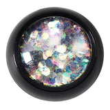 Max Maxb Nail Art Glitters Shimmer Sequins Flakes Paillette for Face Eyes Cheek Purple