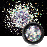 Max Maxb Nail Art Glitters Shimmer Sequins Flakes Paillette for Face Eyes Cheek Purple