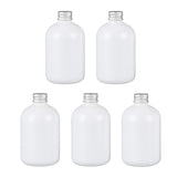 Max Maxb 350ml Empty Plastic Shampoo Bottles Liquid Soap Lotion Containers 5pcs Silver