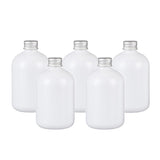 Max Maxb 350ml Empty Plastic Shampoo Bottles Liquid Soap Lotion Containers 5pcs Silver