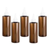 Max Maxb 5Pcs 250ml PET Empty Hair Dye Applicator Lotion Cream Pigment Bottles White