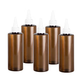 Max Maxb 5Pcs 250ml PET Empty Hair Dye Applicator Lotion Cream Pigment Bottles White