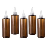Max Maxb 5Pcs 250ml PET Empty Hair Dye Applicator Lotion Cream Pigment Bottles Clear