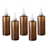 Max Maxb 5Pcs 250ml PET Empty Hair Dye Applicator Lotion Cream Pigment Bottles Clear