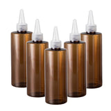 Max Maxb 5Pcs 250ml PET Empty Hair Dye Applicator Lotion Cream Pigment Bottles Clear