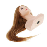 Human Hair Styling Mannequin Head Salon Training Manikin Head 27'' Brown