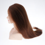 Human Hair Styling Mannequin Head Salon Training Manikin Head 27'' Dark Brown