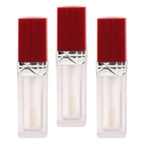 3 Pcs 5ml Empty Square Lip Gloss Tube Lip Balm Bottle Container With Brush