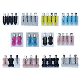Maxbell 4Pcs No Bend Seamless Curl Pin Hair Clips Clamps for Makeup Hairstyling Pink Leaf