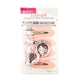 Maxbell 4Pcs No Bend Seamless Curl Pin Hair Clips Clamps for Makeup Hairstyling Pink Leaf