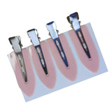 Maxbell 4Pcs No Bend Seamless Curl Pin Hair Clips Clamps for Makeup Hairstyling Pink Leaf