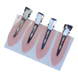 Maxbell 4Pcs No Bend Seamless Curl Pin Hair Clips Clamps for Makeup Hairstyling Pink Leaf