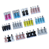 Maxbell 4Pcs No Bend Seamless Curl Pin Hair Clips Clamps for Makeup Hairstyling Pink Leaf