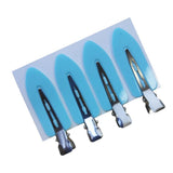 Maxbell 4Pcs No Bend Seamless Curl Pin Hair Clips Clamps for Makeup Hairstyling Blue Leaf