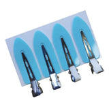 Maxbell 4Pcs No Bend Seamless Curl Pin Hair Clips Clamps for Makeup Hairstyling Blue Leaf