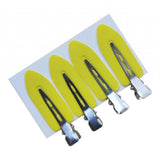 Maxbell 4Pcs No Bend Seamless Curl Pin Hair Clips Clamps for Makeup Hairstyling Yellow Leaf