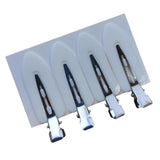 Maxbell 4Pcs No Bend Seamless Curl Pin Hair Clips Clamps for Makeup Hairstyling White Leaf