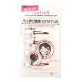 Maxbell 4Pcs No Bend Seamless Curl Pin Hair Clips Clamps for Makeup Hairstyling White Leaf