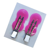 Maxbell 4Pcs No Bend Seamless Curl Pin Hair Clips Clamps for Makeup Hairstyling Peanut Rosy