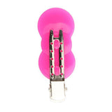Maxbell 4Pcs No Bend Seamless Curl Pin Hair Clips Clamps for Makeup Hairstyling Peanut Rosy