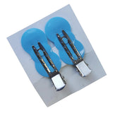 Maxbell 4Pcs No Bend Seamless Curl Pin Hair Clips Clamps for Makeup Hairstyling Peanut Blue