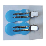 Maxbell 4Pcs No Bend Seamless Curl Pin Hair Clips Clamps for Makeup Hairstyling Peanut Blue