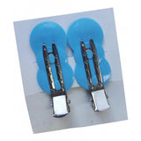 Maxbell 4Pcs No Bend Seamless Curl Pin Hair Clips Clamps for Makeup Hairstyling Peanut Blue