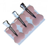 Maxbell 4Pcs No Bend Seamless Curl Pin Hair Clips Clamps for Makeup Hairstyling Butterfly Pink