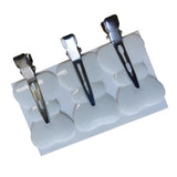 Maxbell 4Pcs No Bend Seamless Curl Pin Hair Clips Clamps for Makeup Hairstyling Butterfly White