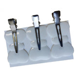 Maxbell 4Pcs No Bend Seamless Curl Pin Hair Clips Clamps for Makeup Hairstyling Butterfly White