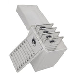 Maxbell 5 Layers Acrylic False Lash Storage Case Organizer Display Holder Box White