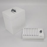 Maxbell 5 Layers Acrylic False Lash Storage Case Organizer Display Holder Box White