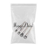 Maxbell 4x Shaggy Makeup Cosmetic Brushes Set Foundation Blush Loose Powder Brush Black