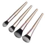 Maxbell 4x Shaggy Makeup Cosmetic Brushes Set Foundation Blush Loose Powder Brush Black