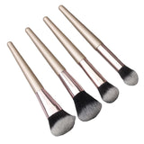 Maxbell 4x Shaggy Makeup Cosmetic Brushes Set Foundation Blush Loose Powder Brush Black