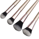 Maxbell 4x Shaggy Makeup Cosmetic Brushes Set Foundation Blush Loose Powder Brush Black