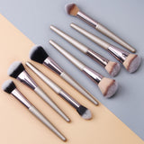 Maxbell 4x Shaggy Makeup Cosmetic Brushes Set Foundation Blush Loose Powder Brush Black