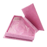 Maxbell Diamond Shape False Eyelashes Storage Case Box Eyelash Holder Organizer Glitter Pink