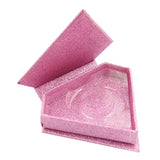 Maxbell Diamond Shape False Eyelashes Storage Case Box Eyelash Holder Organizer Glitter Pink