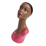 Female Mannequin Manikin Head Model Wig Jewelry Glasses Display Stand Pink