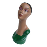 Female Mannequin Manikin Head Model Wig Jewelry Glasses Display Stand Green