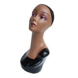 Female Mannequin Manikin Head Model Wig Jewelry Glasses Display Stand Black