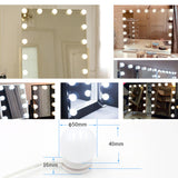 Maxbell 10x Hollywood Style LED Vanity Lights Dimmable Makeup Mirror Light Bulbs Kit White