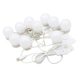 Maxbell 10x Hollywood Style LED Vanity Lights Dimmable Makeup Mirror Light Bulbs Kit White