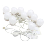 Maxbell 10x Hollywood Style LED Vanity Lights Dimmable Makeup Mirror Light Bulbs Kit White