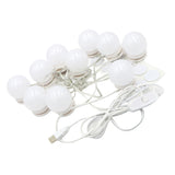 Maxbell 10x Hollywood Style LED Vanity Lights Dimmable Makeup Mirror Light Bulbs Kit White